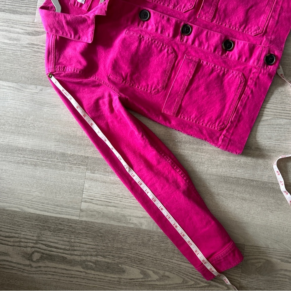 Loft Bright Pink Denim Jacket XS - Picture 11 of 11